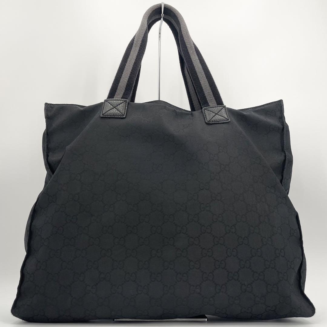 Gucci GG tote bag leather Nylon A4 black Authentic - image 23