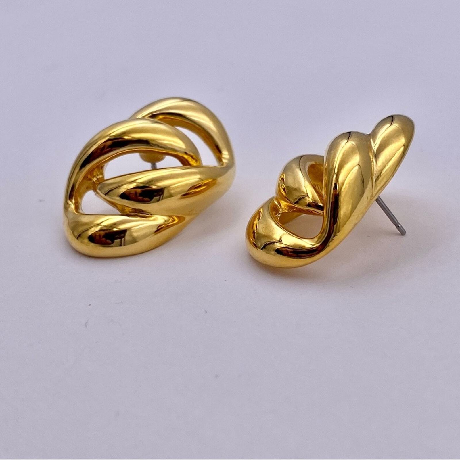 NAPIER Vintage Pretzel Style Cutout Golden Pierce… - image 12