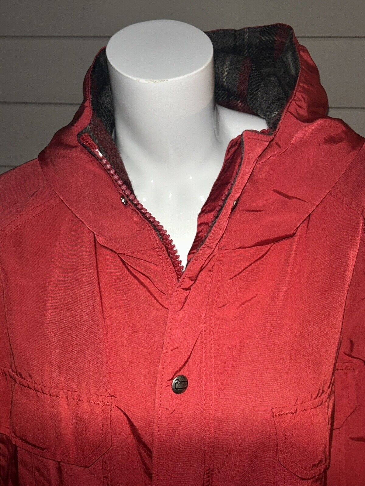 Vintage WOOLRICH Wool Lined Parka Nylon Hooded Ja… - image 3