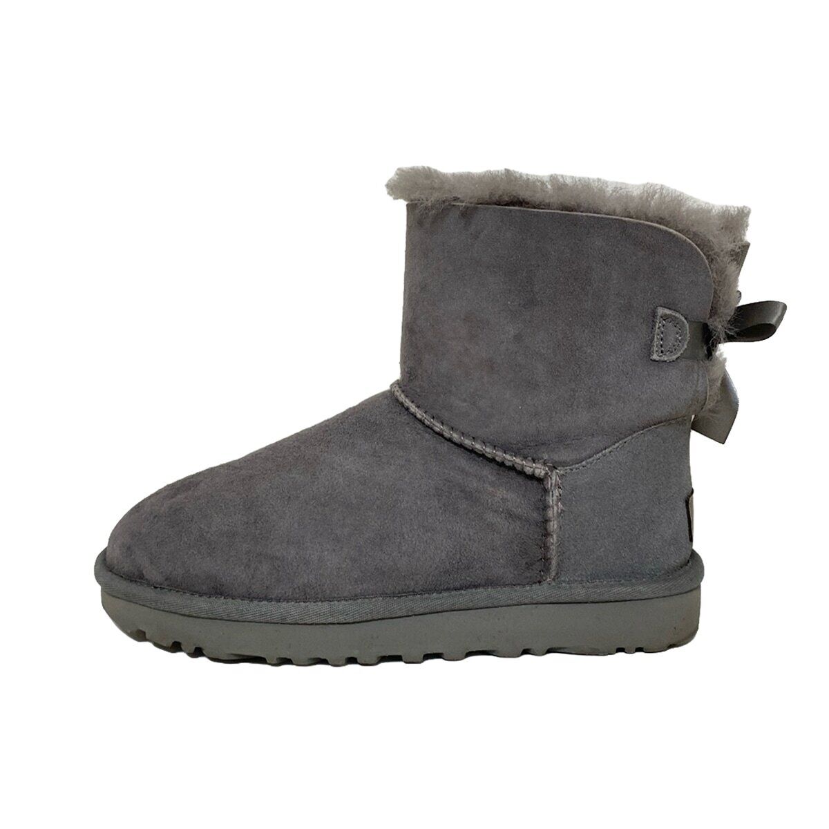 Auth UGG Mini Bailey Bow F27017E Gray Mouton - Wo… - image 1