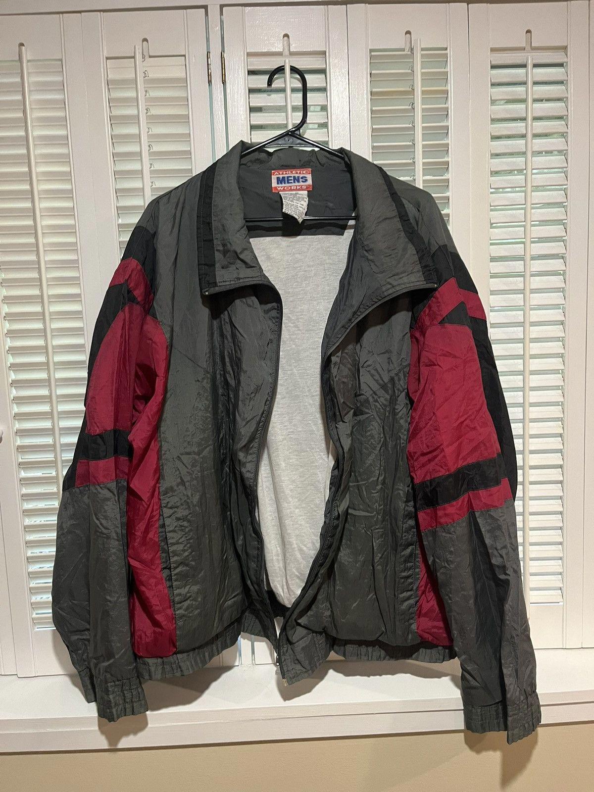 Vintage 1990s red and gray windbreaker - image 1