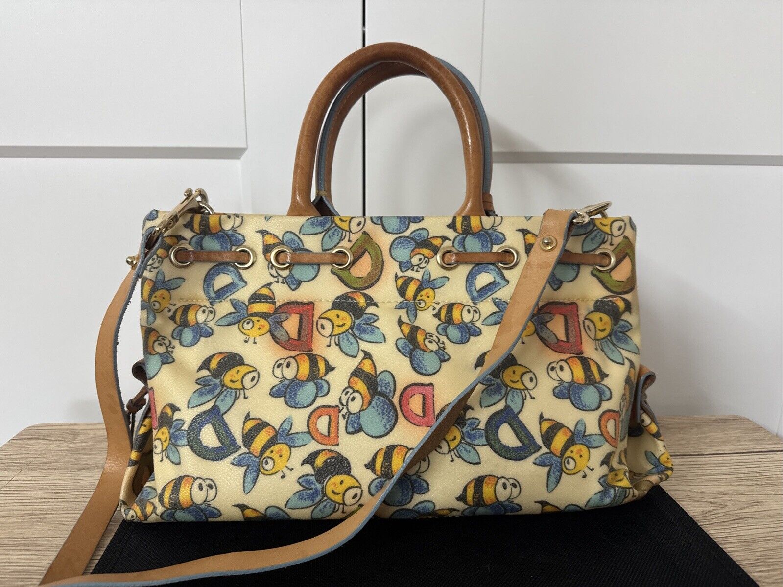 Vintage Dooney & Bourke Bumble Bee Multicolor Dou… - image 3