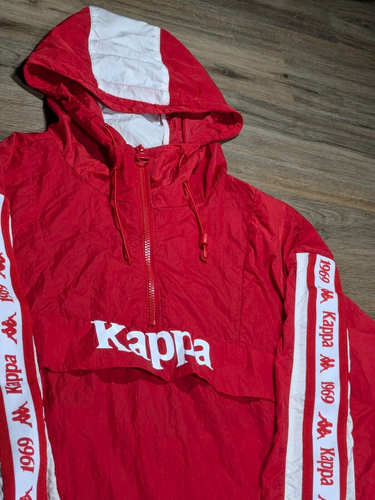 Mens Vintage 1992 Kappa Windbreaker, red, sz med - image 4