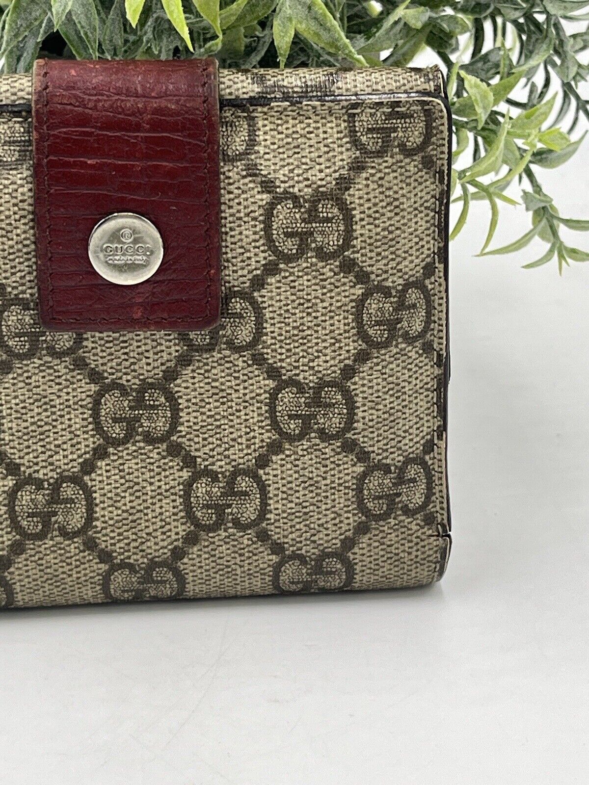 Gucci Brown Gg Monogram Bordeaux Bifold Coin Pock… - image 5