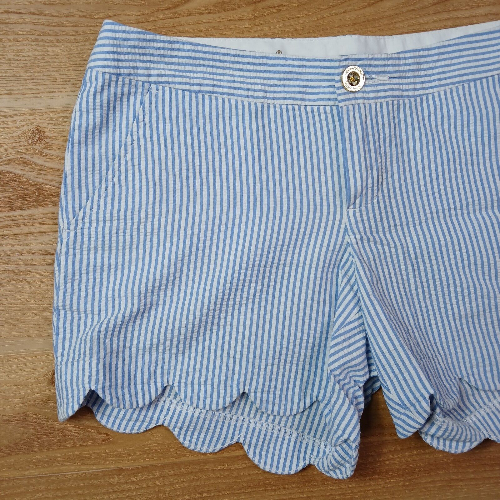 Lilly Pulitzer Buttercup Shorts Size 2 White Blue… - image 2