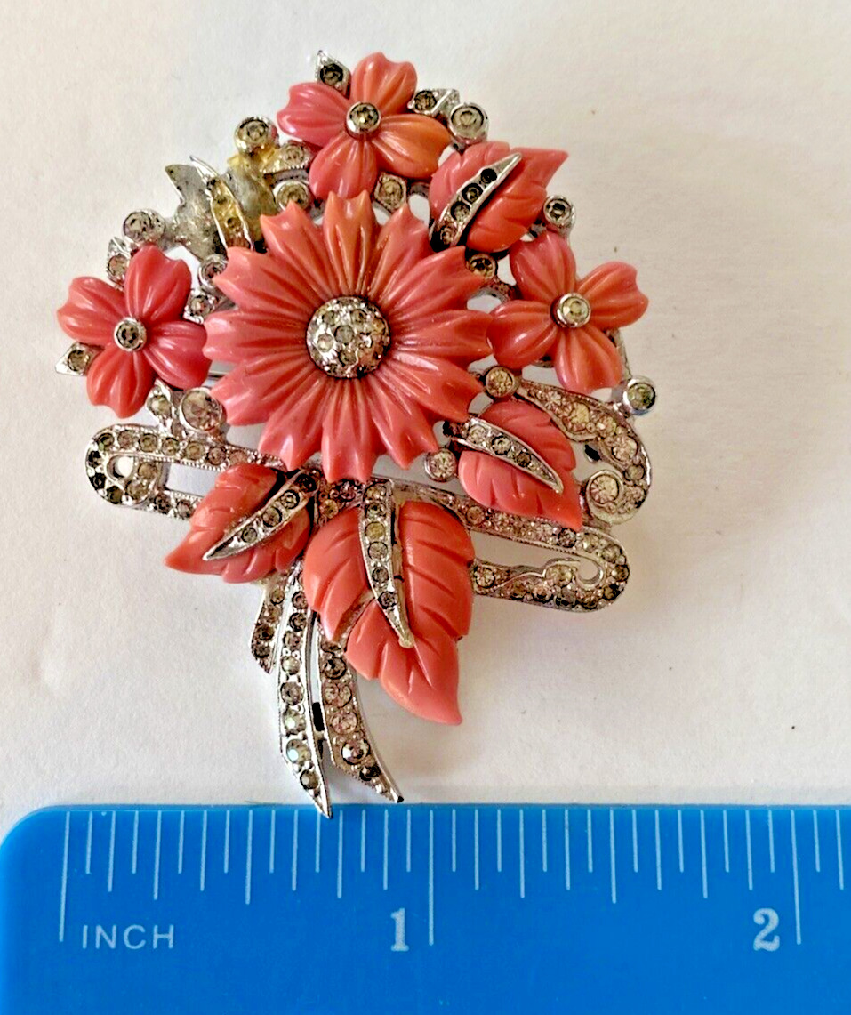 *RARE* MAZER Deco Molded Faux Coral Flowers Leave… - image 11