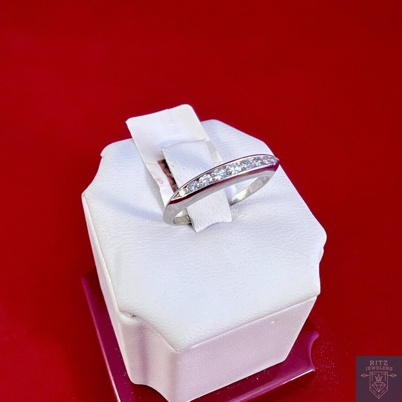 Vintage Platinum Diamond Band (Circa 1940s, Real … - image 3