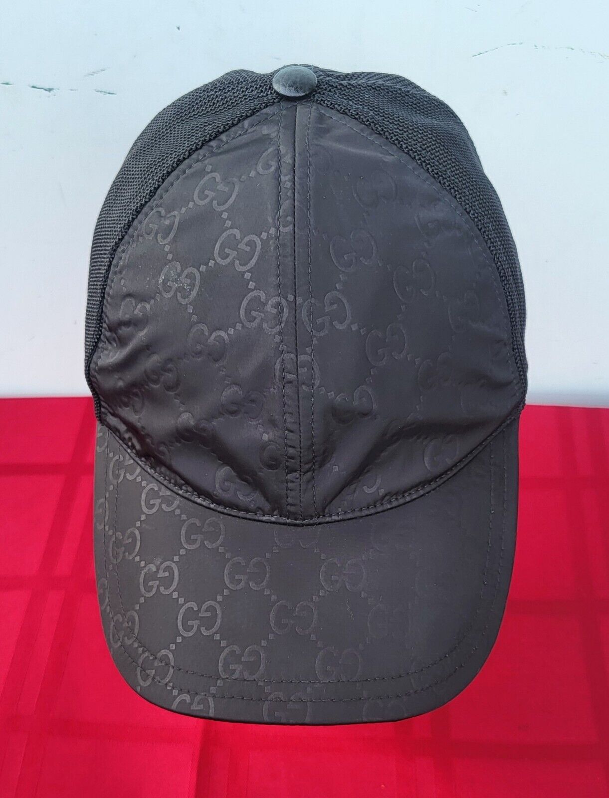 Authentic Gucci GG Nylon & Mesh Monogram Baseball… - image 2