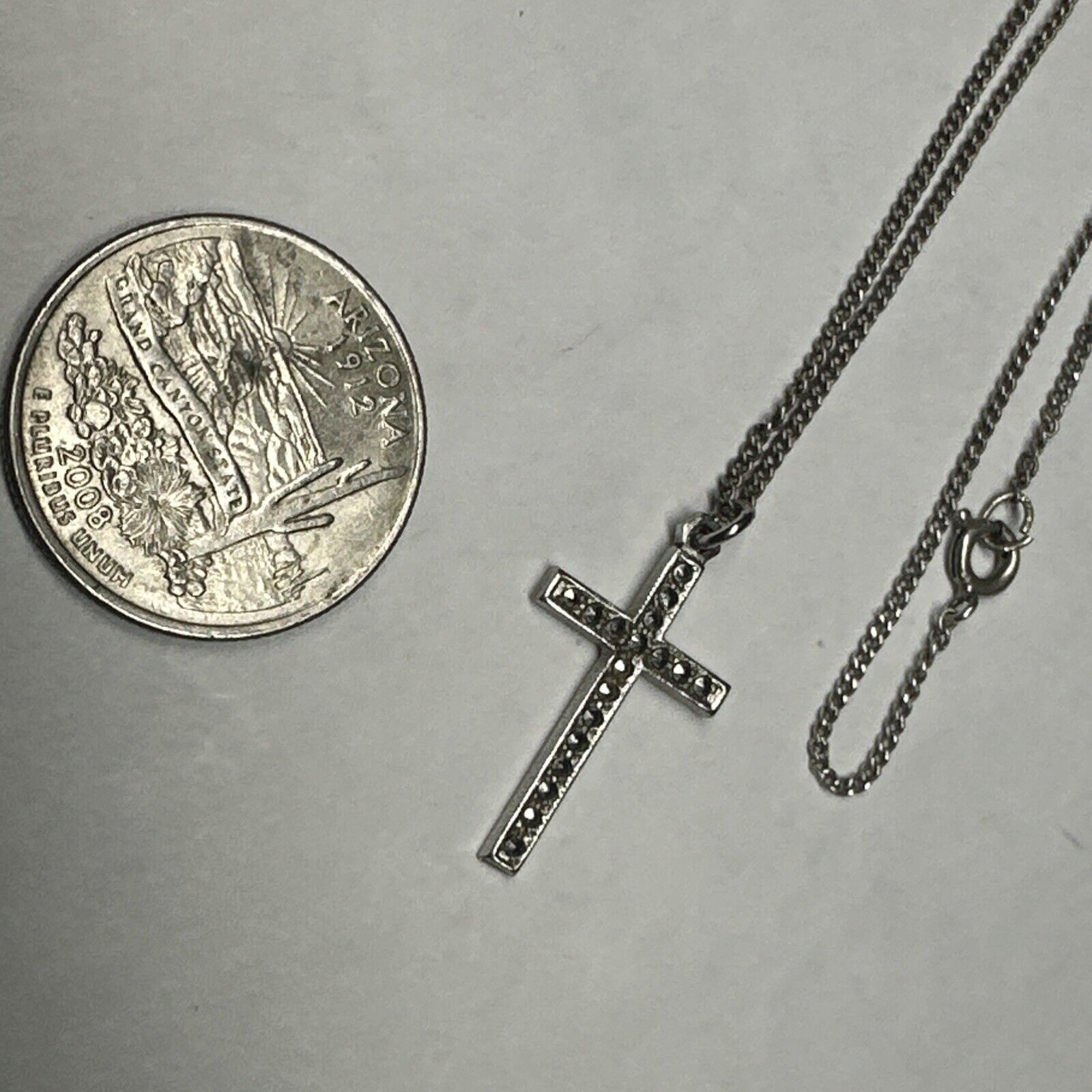 vintage 925 sterling silver cross pendant - image 4