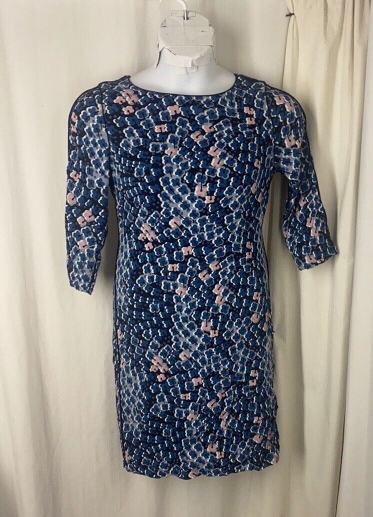 BODEN UK 12 US 8 Kelly Dress Belted Teal Pink Vis… - image 2