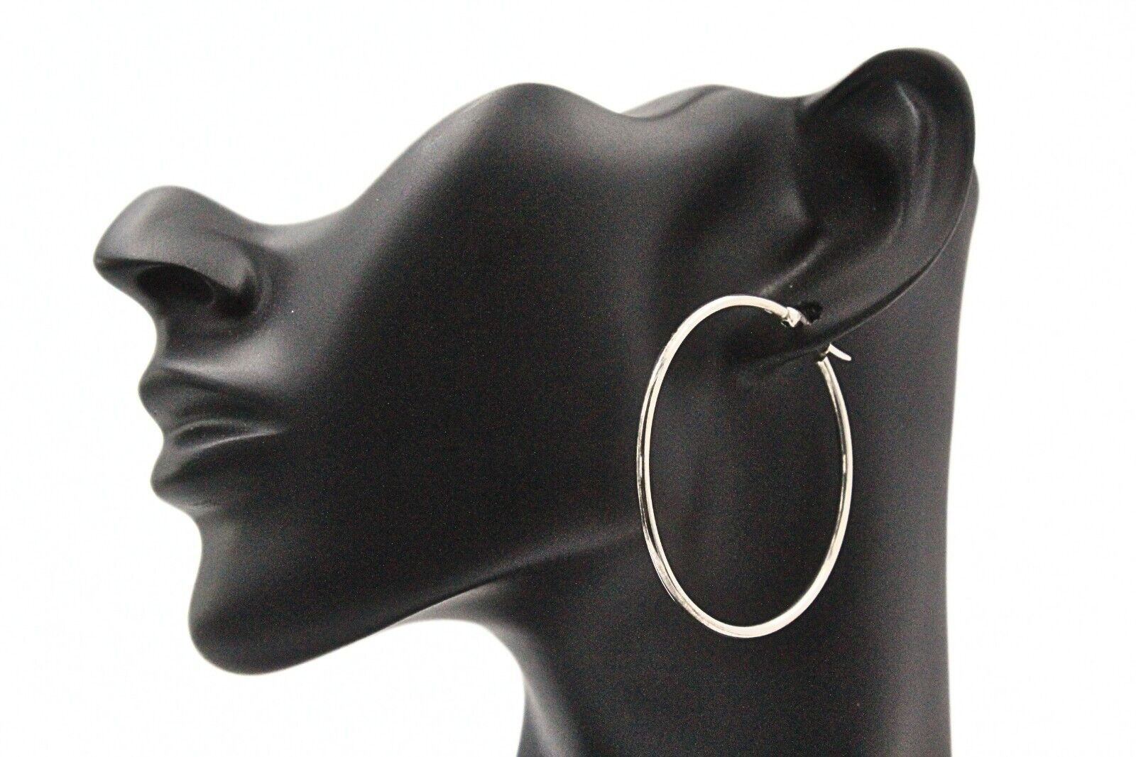 Exquisite Sterling Silver Large Hoop Earrings - image 2