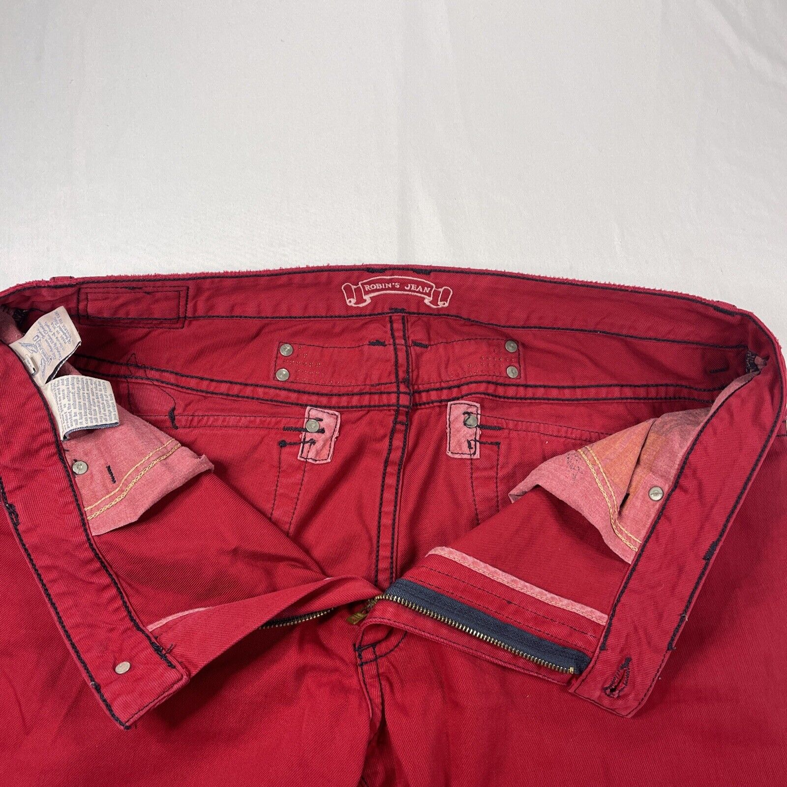 Robin’s Jean Men’s Red Sz 42 Studded Long Flap D5… - image 8