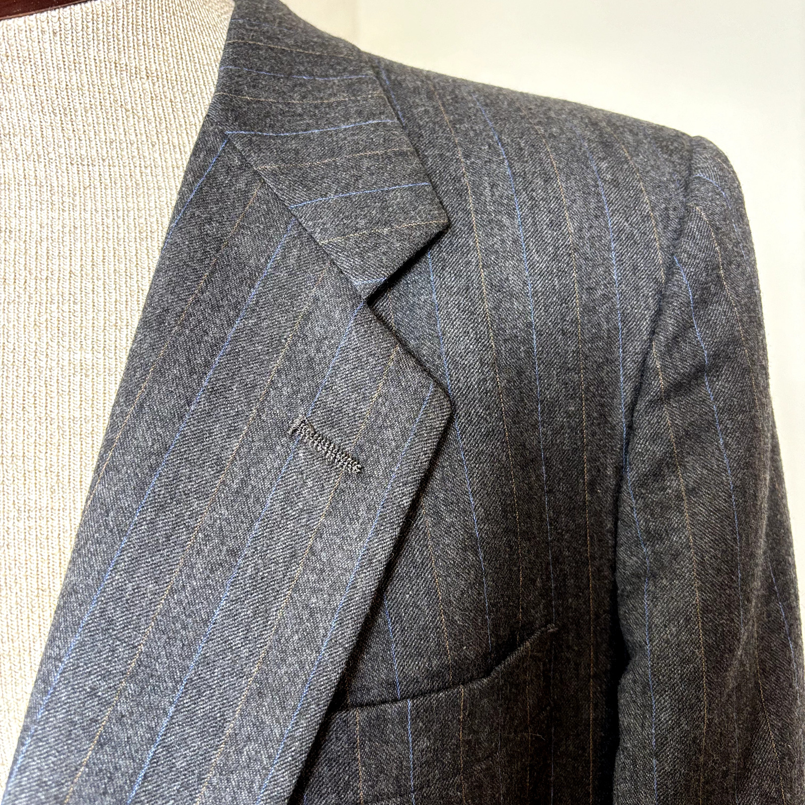 Christian Dior Sz 42R Men's Gray Striped Blazer P… - image 5