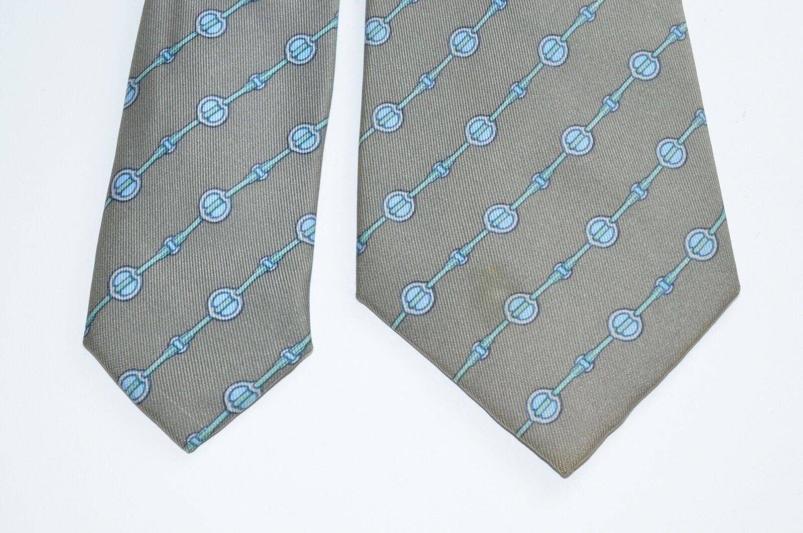 Hermes Tie Regular Whole Pattern 7061 TA Gray Soi… - image 9