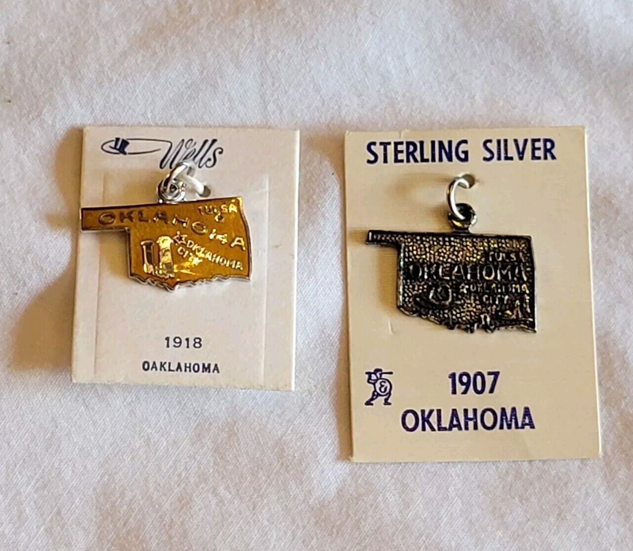 Vtg WELLS Signed 925 Sterling Silver Lot 2 Oklaho… - image 1