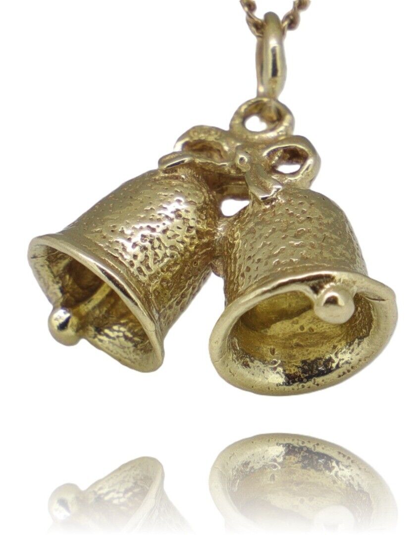 Yellow Gold WEDDING BELLS CHARM Guaranteed Genuin… - image 3