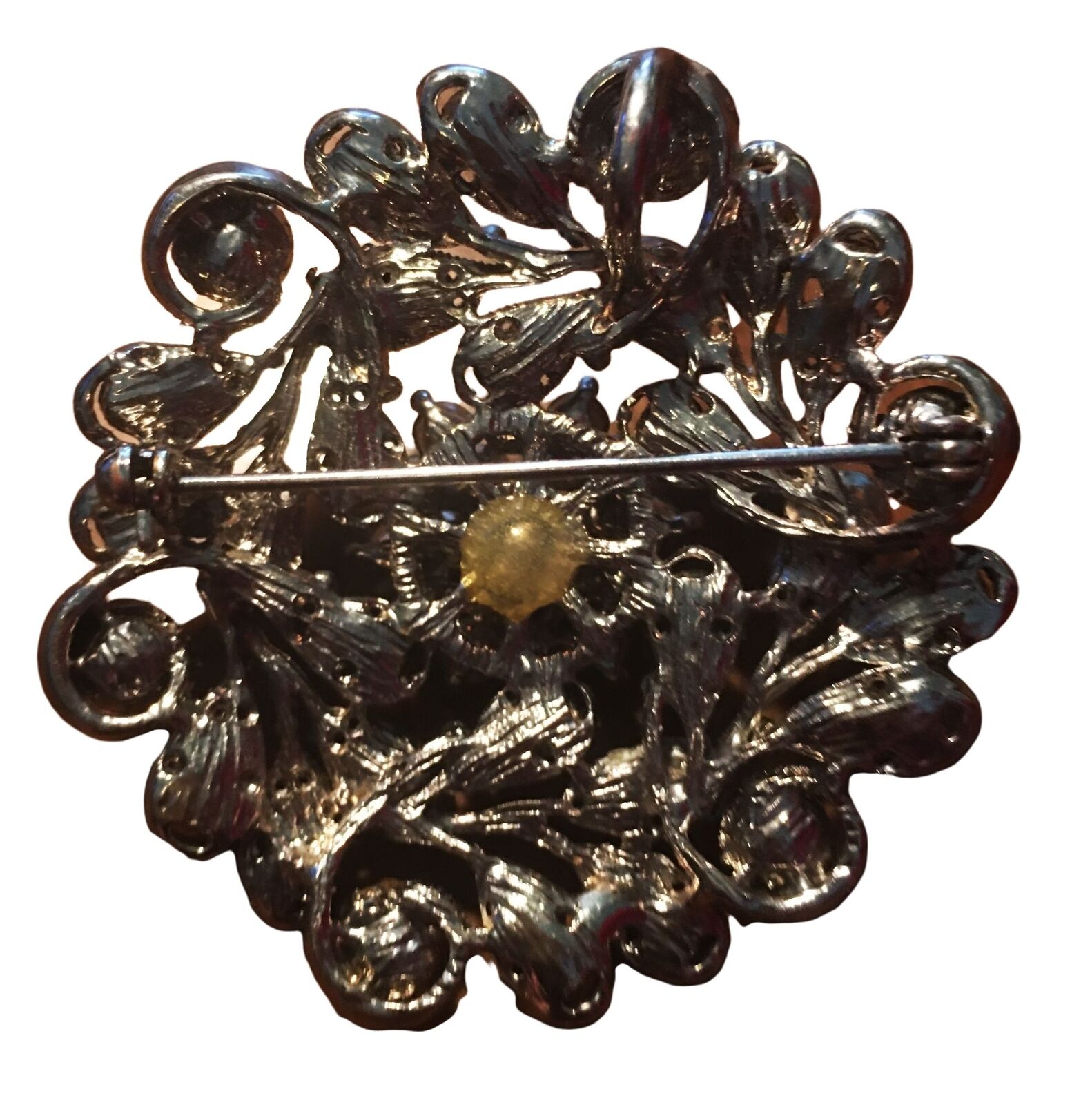 Vintage Austrian Crystal Brooch / Pendant  Prong … - image 2