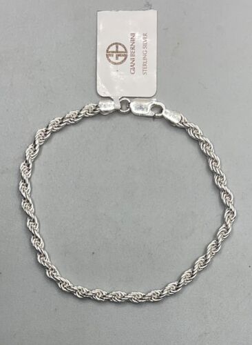 925 STERLING SILVER GIANI BERNINI ROPE BRACELET