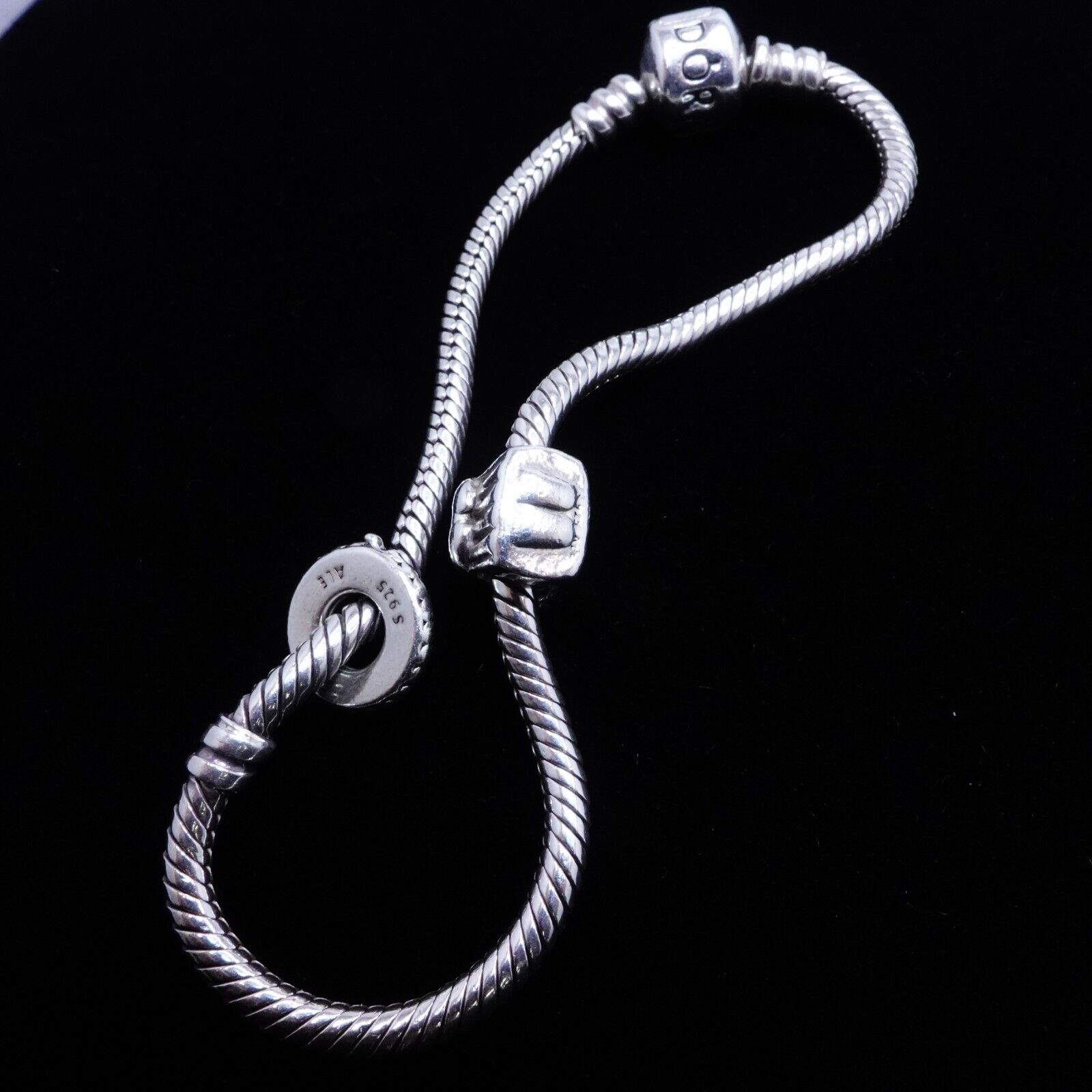 Pandora Moments Sterling Silver Snake Chain Brace… - image 2