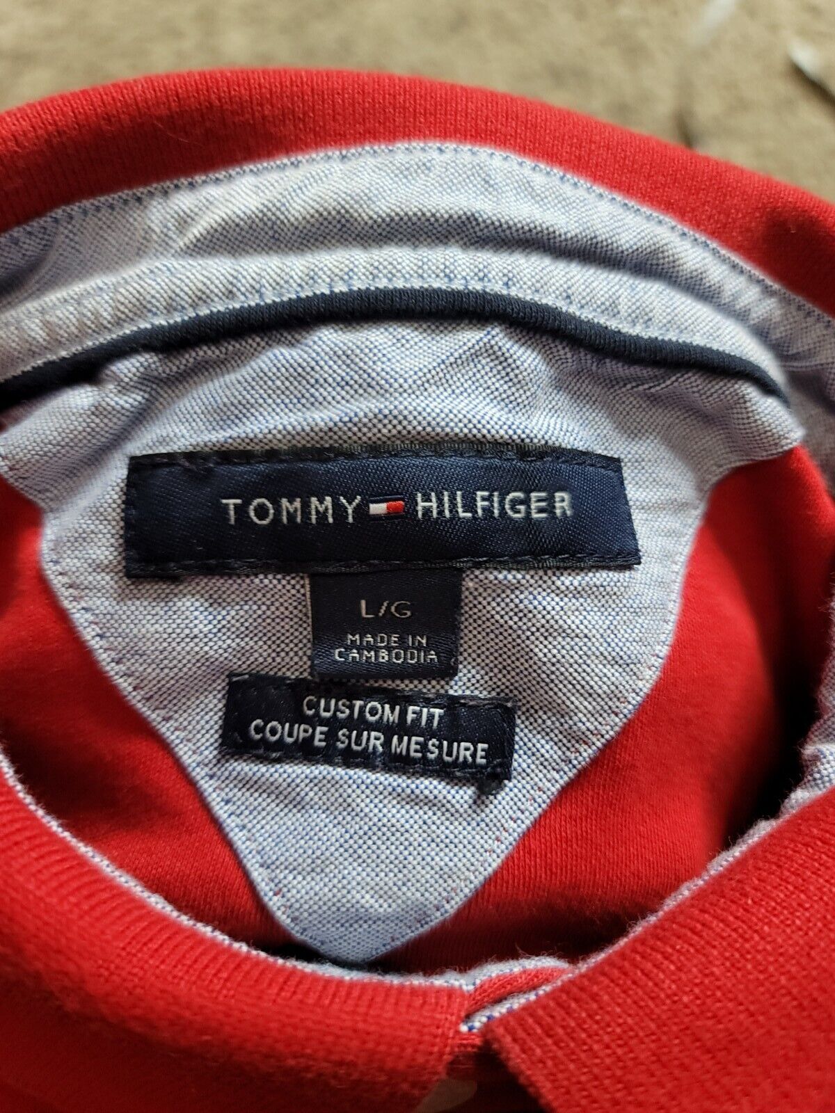 Tommy Hilfiger Size Large Mens Red Shirt Custom F… - image 5