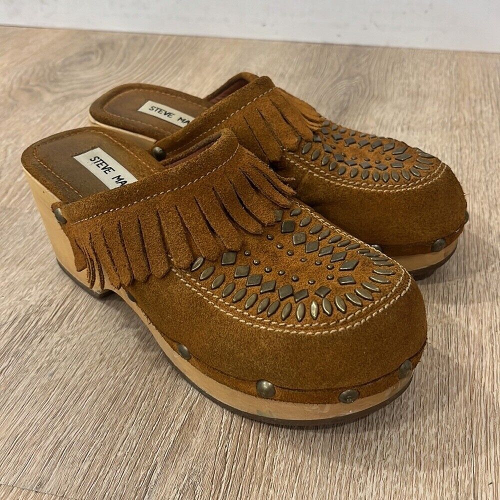 Vintage 90’s Steve Madden Suede Leather fringe mo… - image 1