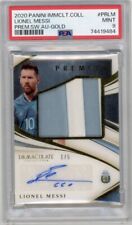 Lionel Messi 2020 Panini Immaculate Soccer Jersey Auto Card 1/5 PSA 9 RARE POP 1