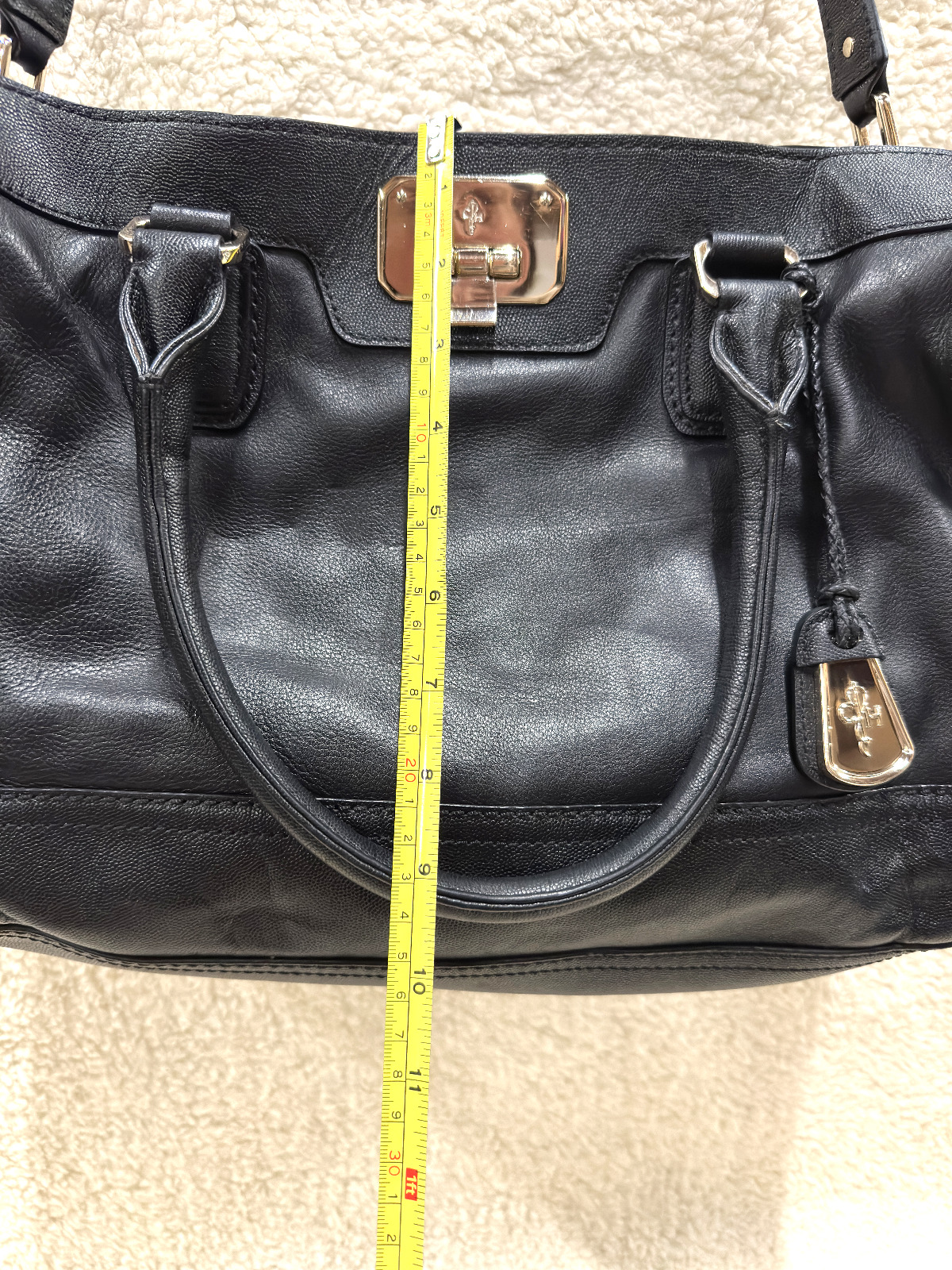 Vtg VALISE KENDRA E/W EAST WEST Cole Haan Black L… - image 8