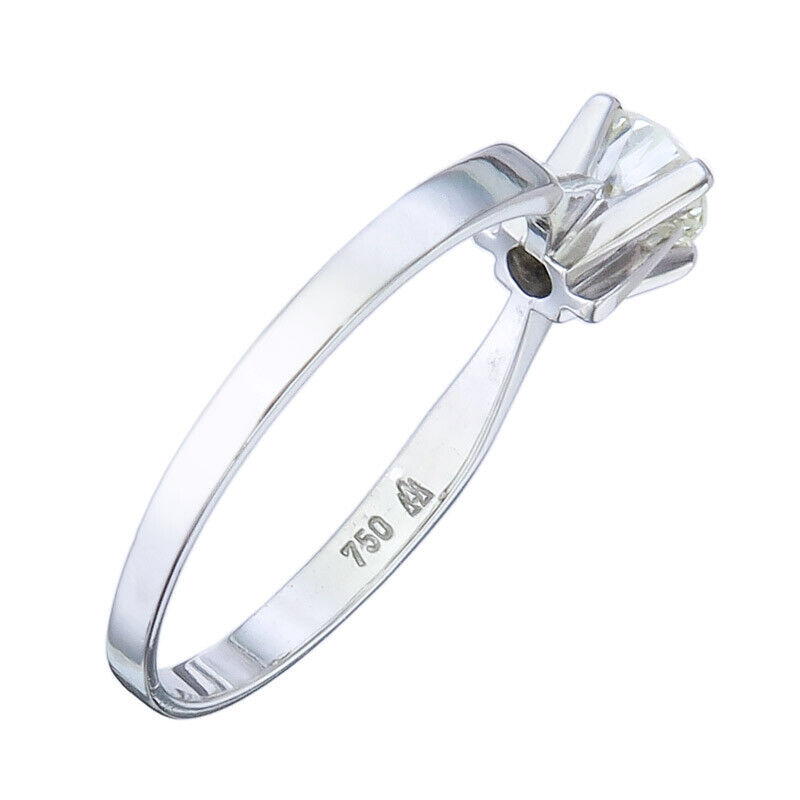 Solitaire Ring Brilliant 750 White Gold - image 3