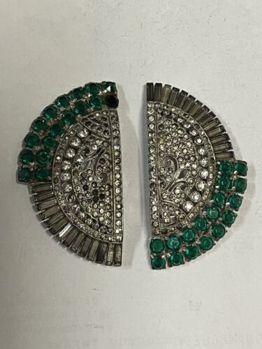 ANTIQUE RHINESTONE SHOE CLIPS