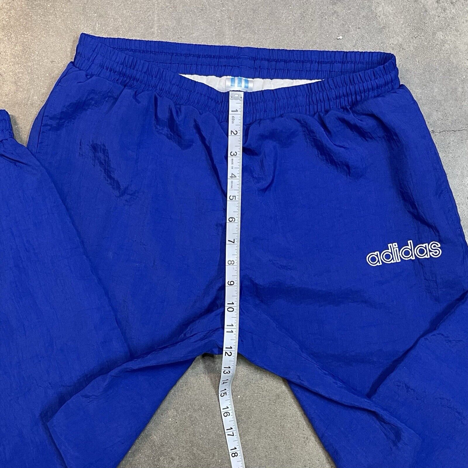 Vintage Adidas Baggy Windbreaker Pants Mens M Blu… - image 8