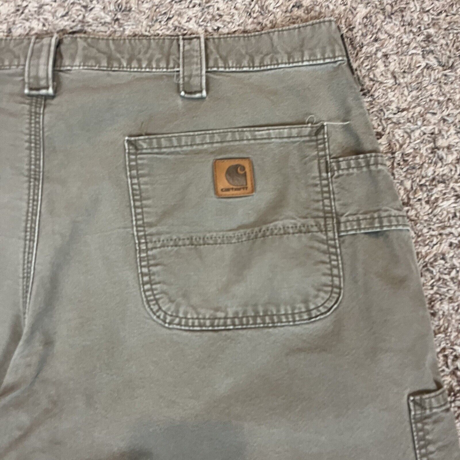 Carhartt Carpenter Canvas Pants 40x30 Brown Work … - image 9