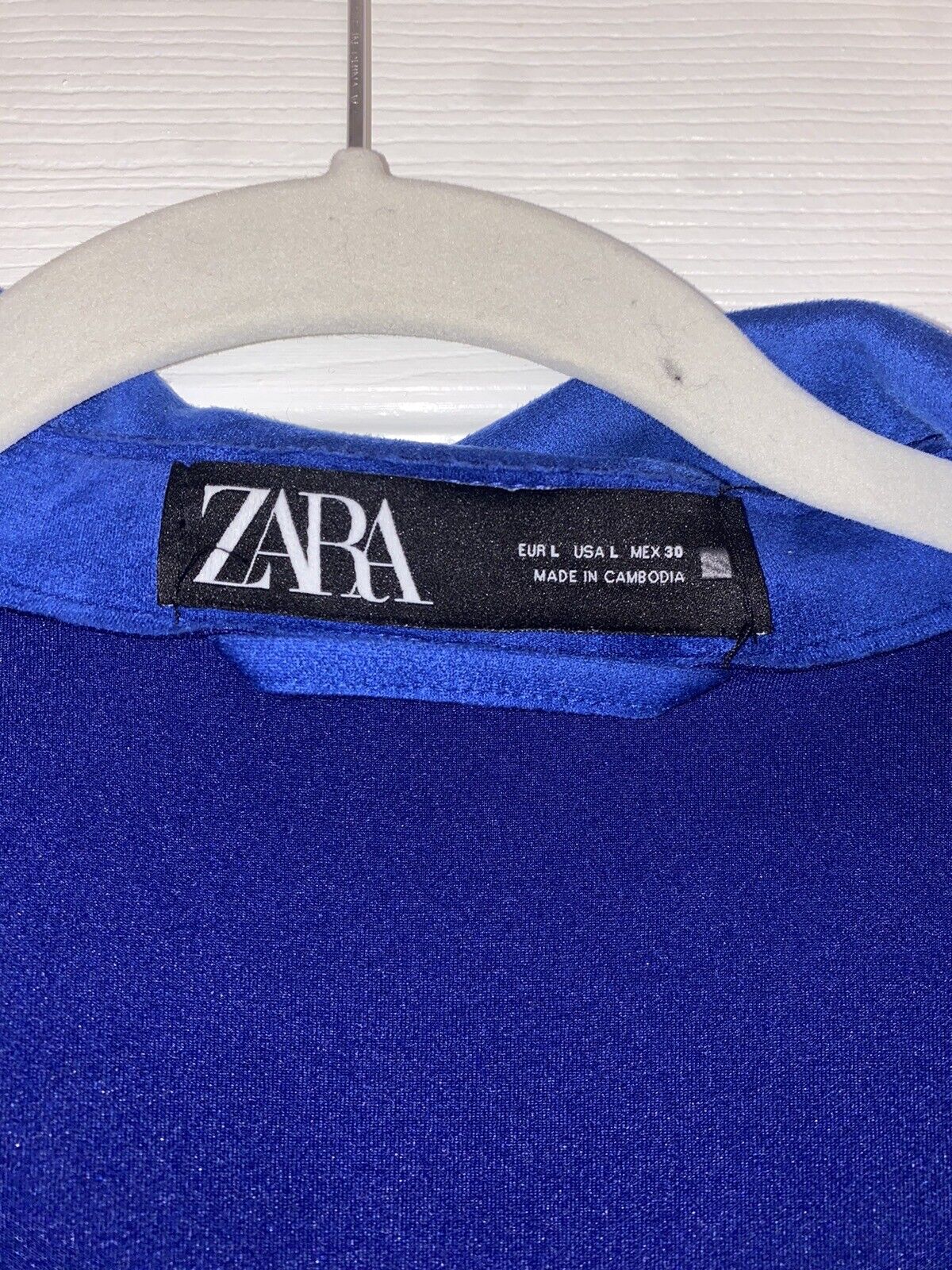 Zara Suede Blue Button Down Jacket Shacket - image 3