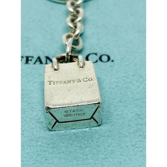 TIFFANY AND CO. STERLING SILVER SHOPPING BAG KEYC… - image 4