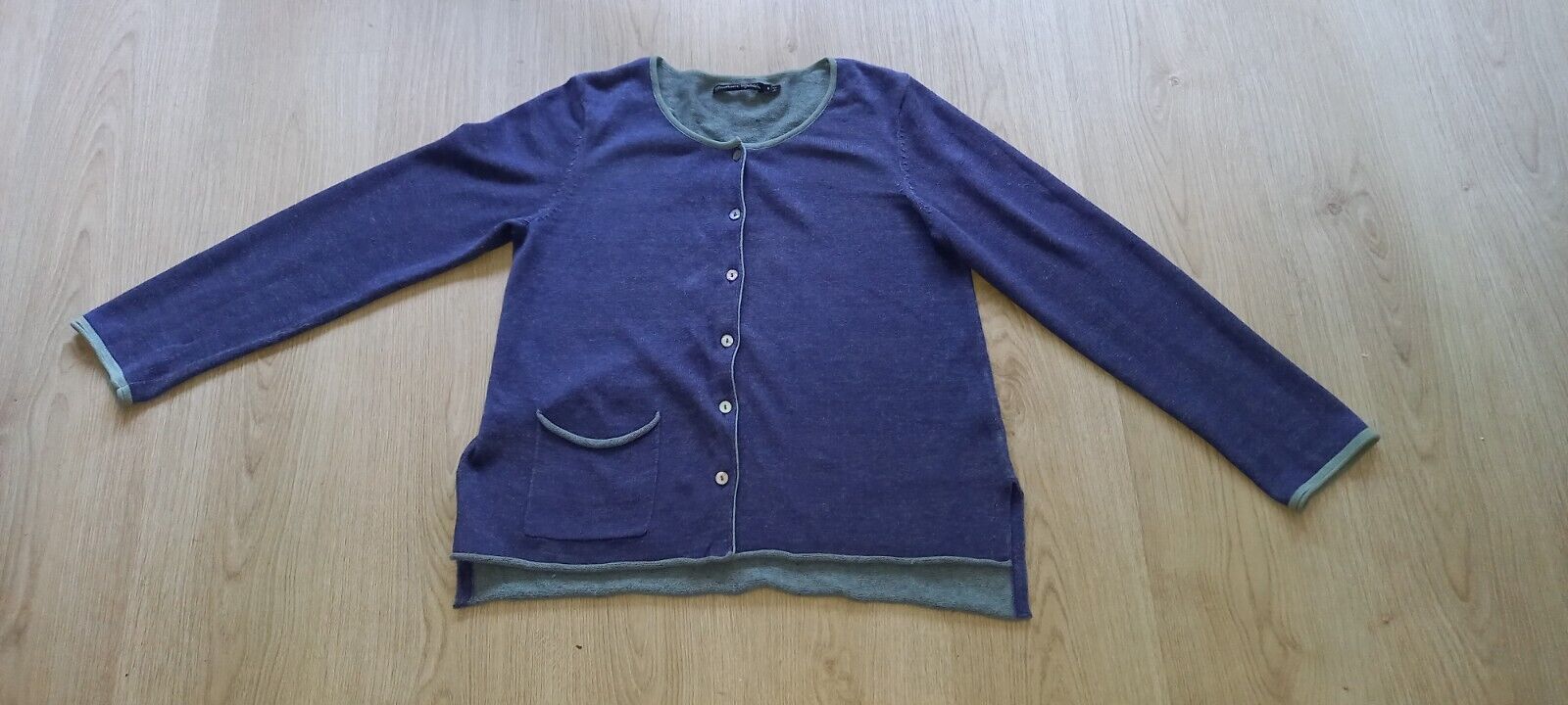 GUDRUN SJODEN linen organic cotton cardigan size S - image 1