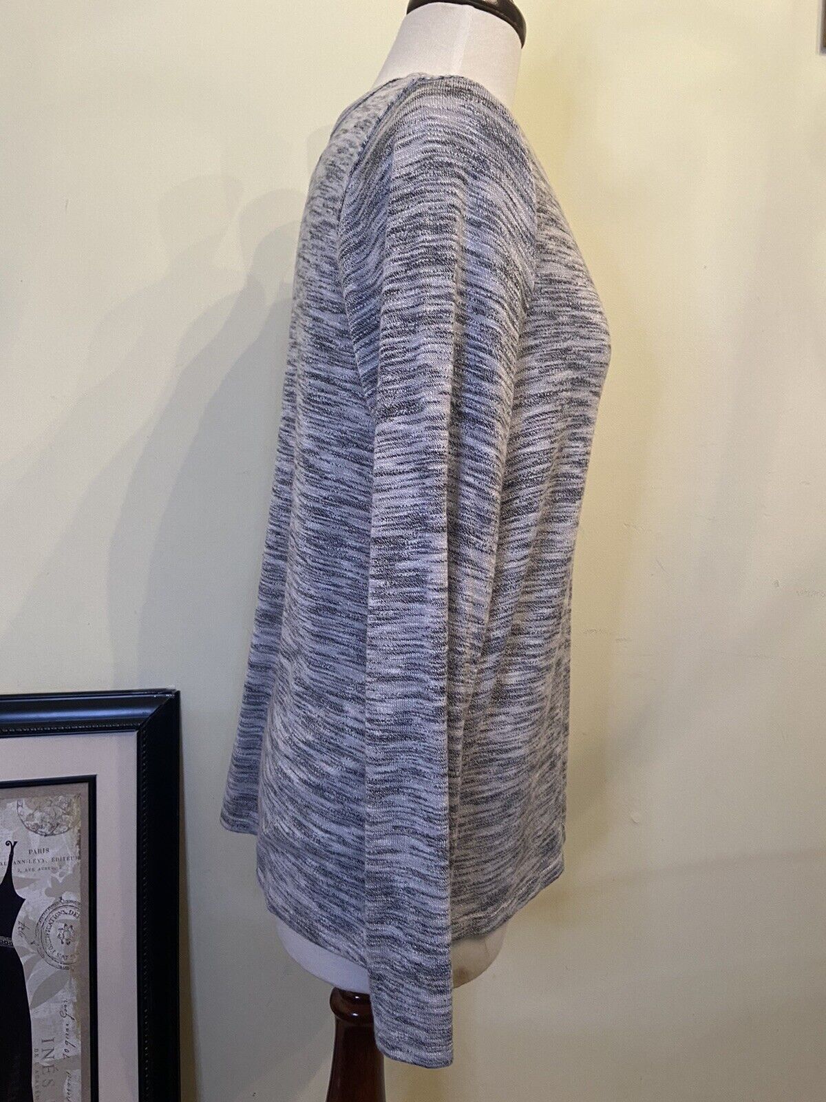 Cupio Sweater Women’s Size XL Marble Gray Soft Lo… - image 3