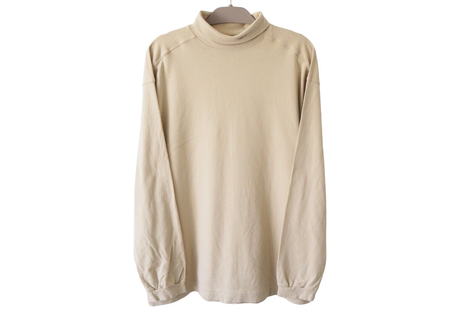 Vintage NIKE Turtleneck Sweatshirt beige jumper S… - image 1