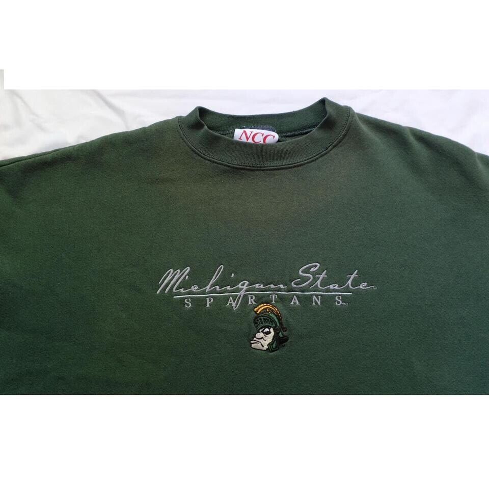 Spartans Michigan State Sweatshirt Forest Green V… - image 2