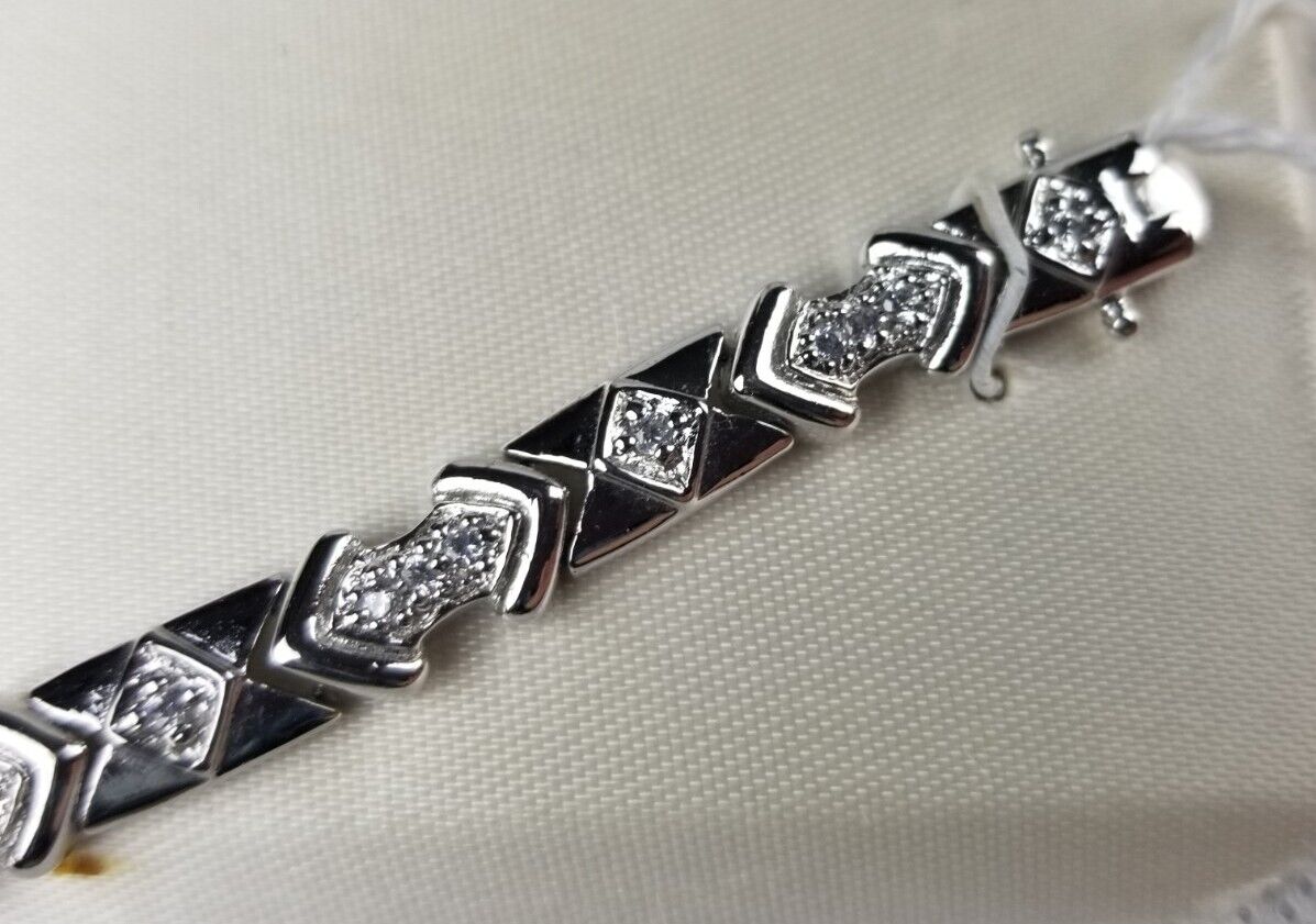 MACY'S Womens 925 Sterling Silver Bracelet 8" EUC… - image 5