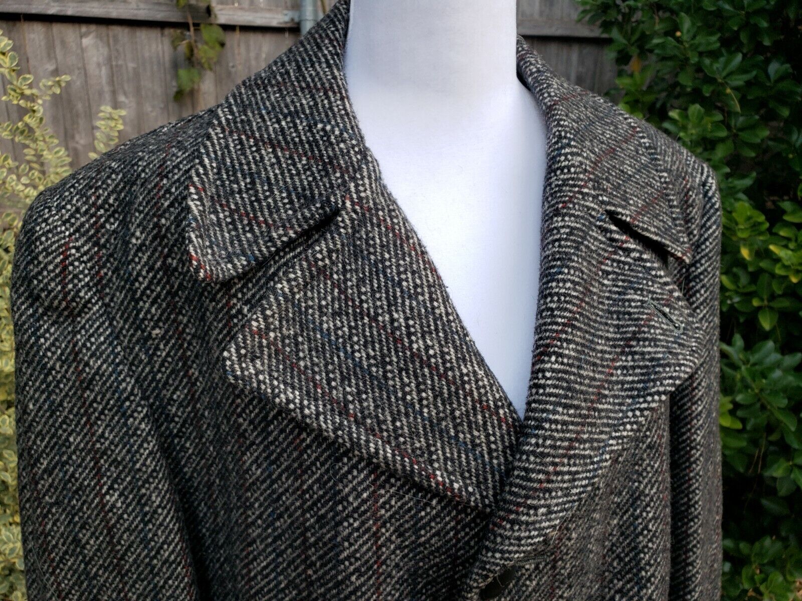 Vtg 70's McGregor Wool Herringbone Stripe Faux Fu… - image 3