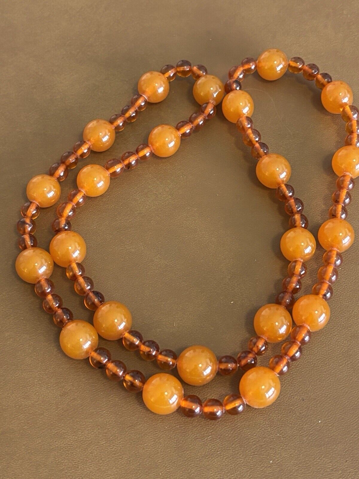 VINTAGE BALTIC AMBER BEADS NECKLACE 32” - image 3