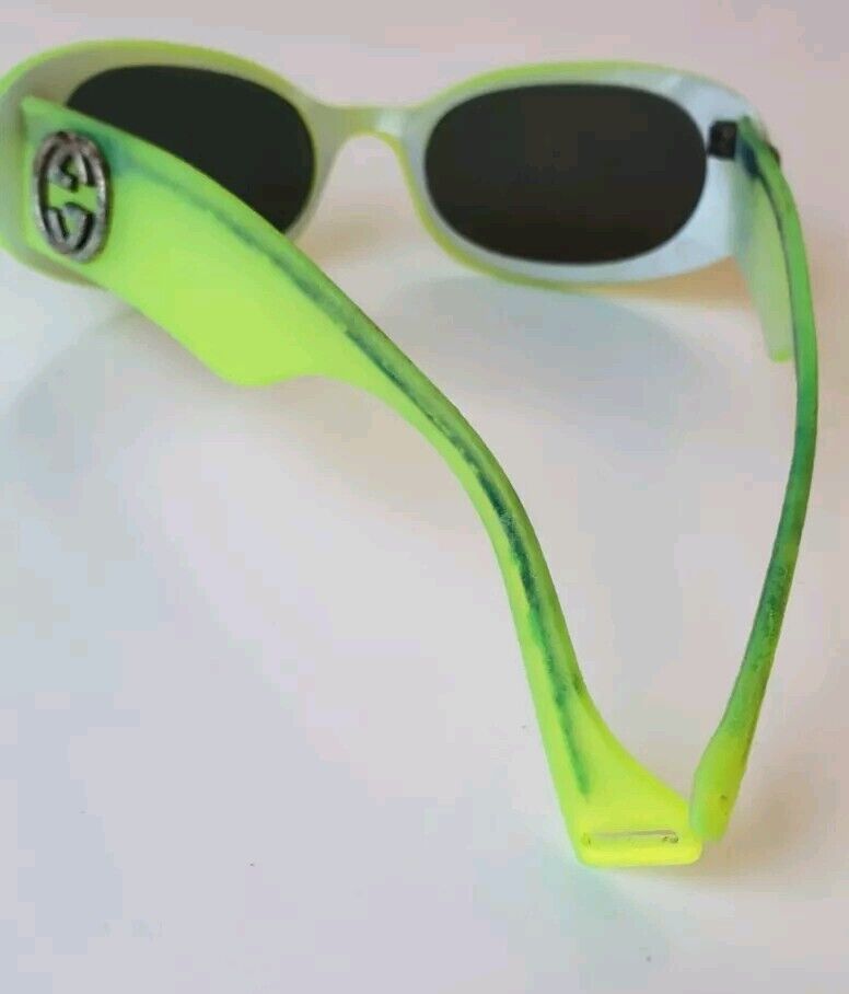 GUCCI Neon Green YELLOW /Black Lens Authentic Sun… - image 7