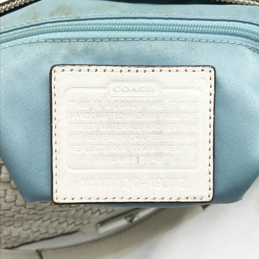 COACH 19812 Christine Woven 2WAY Handbag Leather … - image 5