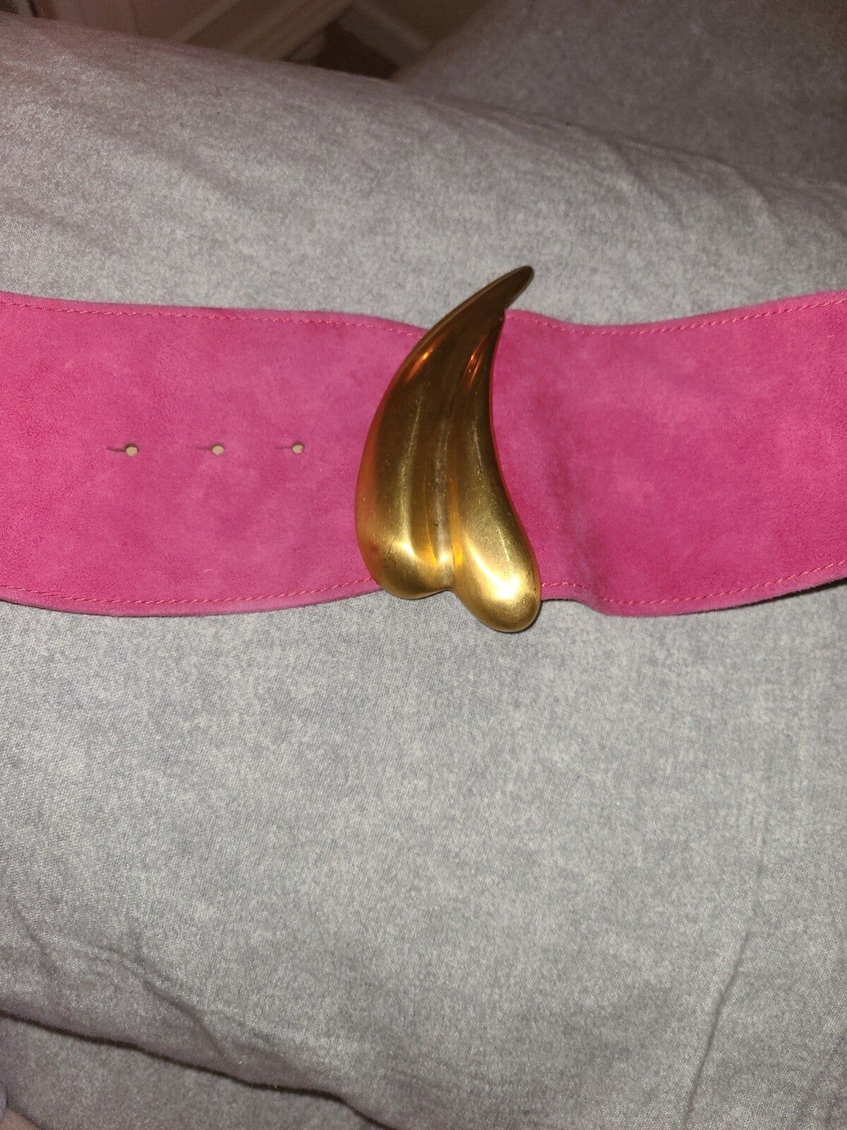 Donna Karan vintage hot pink belt RARE 90s ultra … - image 3