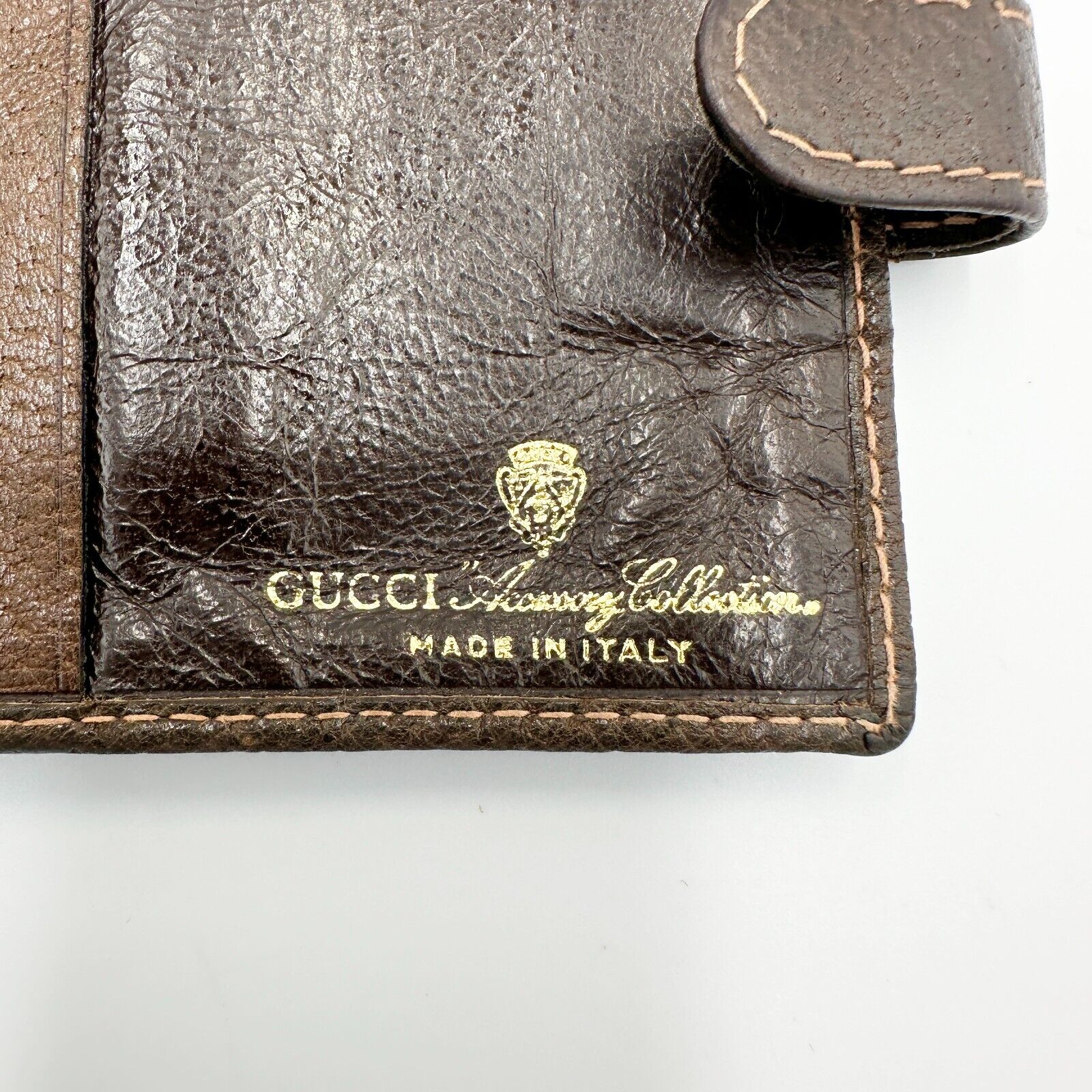 Vintage GUCCI Bifold Wallet Bill Purse Sherry Lin… - image 15