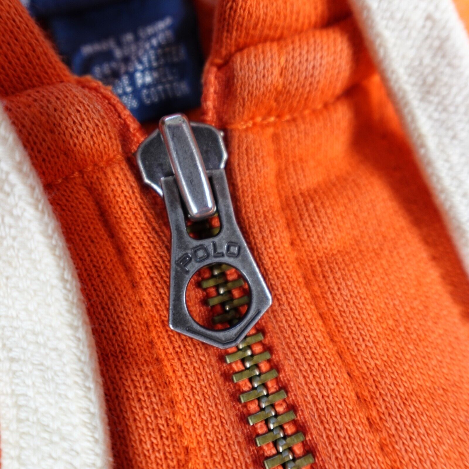 Polo Ralph Lauren Hoodie Mens Small Orange Full Z… - image 5