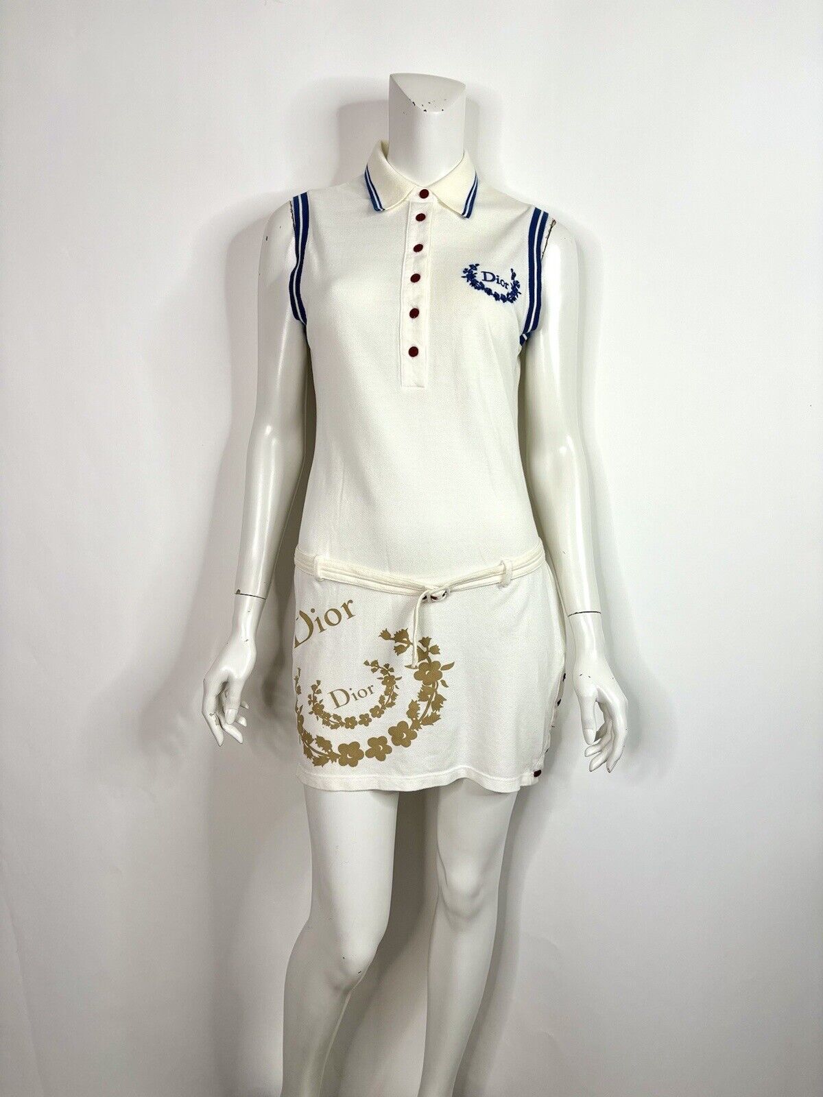 Vtg Christian Dior by John Galliano White Logo Dr… - image 1