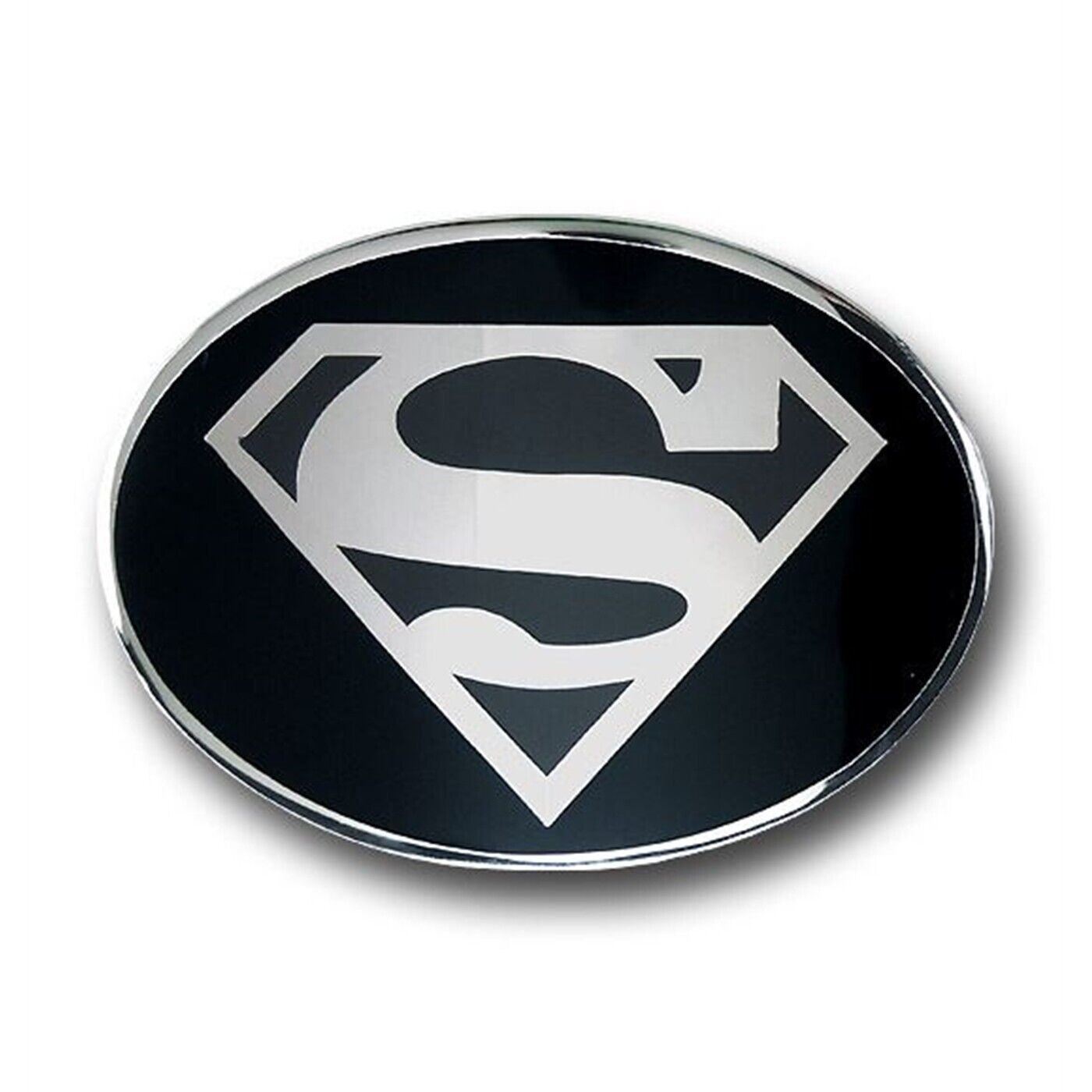 Vintage Superman Belt Buckle Black Silver Metal D… - image 5