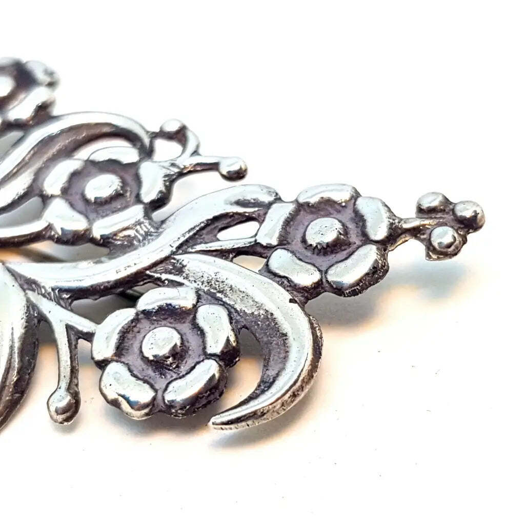 Flower brooch in first sterling silver. Circa 194… - image 5