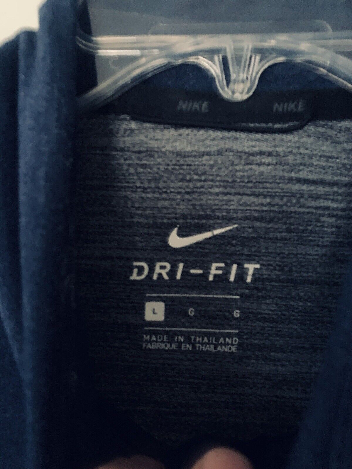 Nike Dri-Fit Jacket Blue L/Sleeve 1/4 Quarter Zip… - image 3