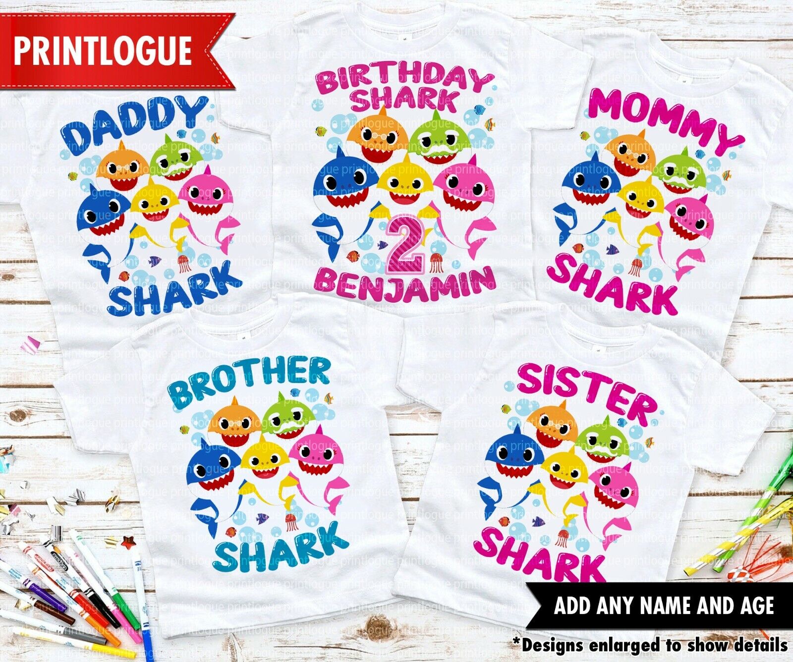 BABY SHARK T SHIRT IRON ON TRANSFER DIGITAL FILE FOR BABY SHARK T ...